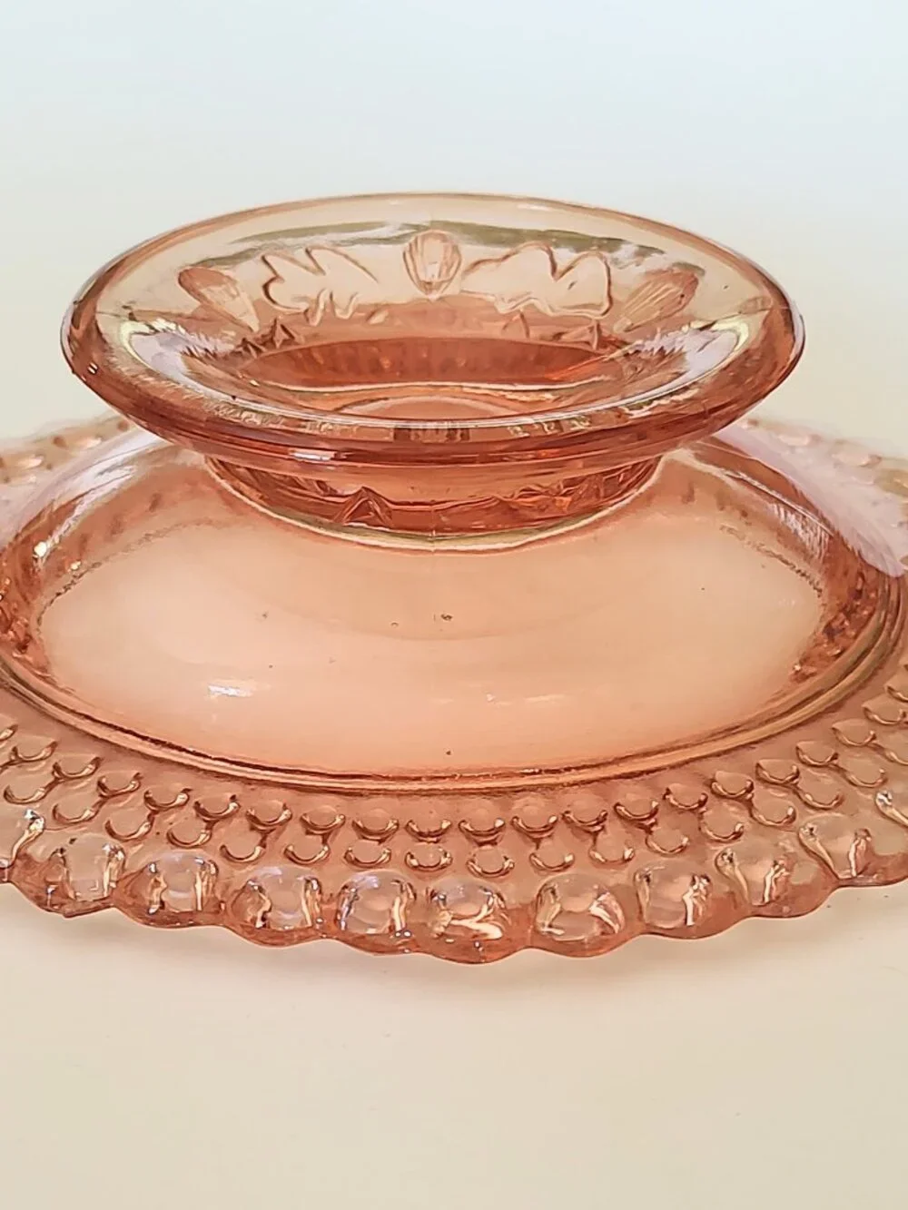 Vintage Pink Nautilus Argonaut Shell Candy Dish National Glass Co Northwood Rare